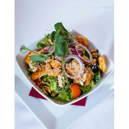 Pumpkin bowl with chicken