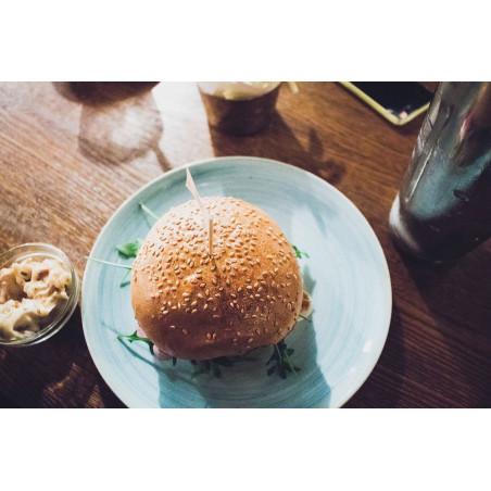 Hamburguesa amb xips de carbassa